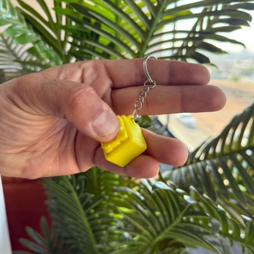3D Baskı Buton Peynir Anahtarlık